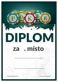Poháry.com® Diplom poker D134