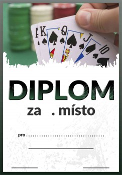 Poháry.com® Diplom poker D135