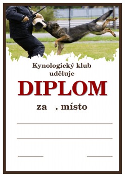 Poháry.com® Diplom německý ovčák D159