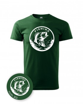 Poháry.com® Tričko pro rybáře 302 zelené XL pánské