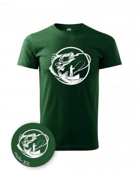 Poháry.com® Tričko pro rybáře 303 zelené M pánské