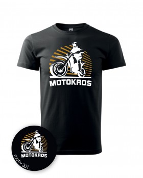 Poháry.com® Tričko Motokros 301 černé M pánské