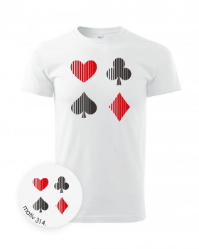 Poháry.com® Tričko poker 314 bílé XL pánské