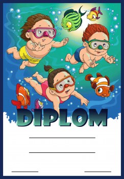 Poháry.com® Diplom plavání D206