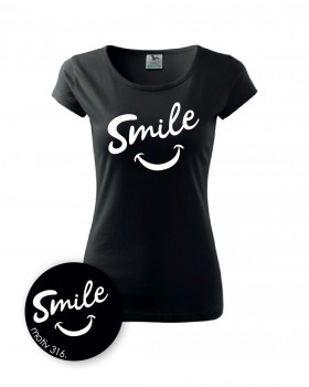 Poháry.com® Tričko Smile 316 černé