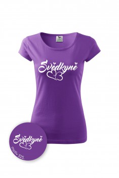 Poháry.com® Svatební tričko pro svědkyni 525 fialové