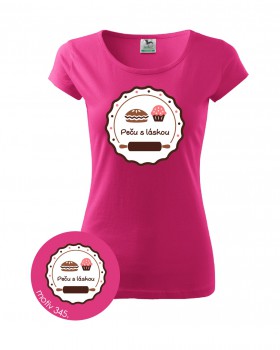 Poháry.com® Tričko pro cukrářku 345 růžové XXL dámské