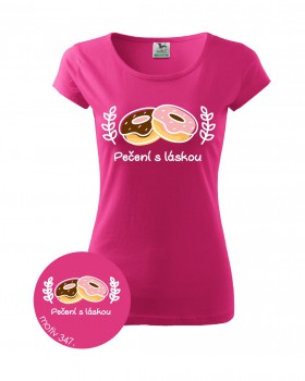 Poháry.com® Tričko pro cukrářku 347 růžové XL dámské