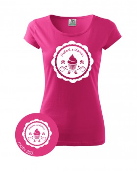 Poháry.com® Tričko pro cukrářku 350 růžové S dámské