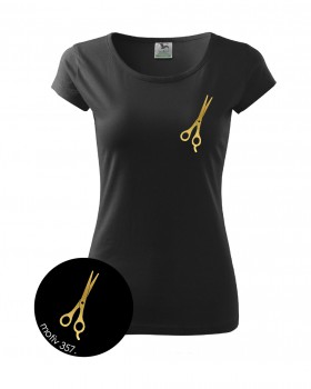 Poháry.com® Tričko pro kadeřnice 357 černé/zlaté XL dámské