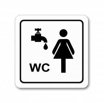 Poháry.com® Piktogram WC ženy s umývárnou samolepka