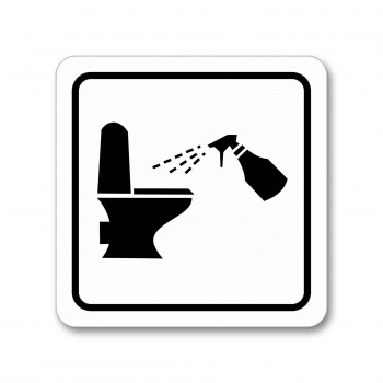 Poháry.com® Piktogram dezinfekce na WC samolepka